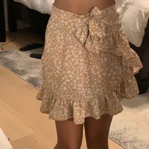 pastel pink and white skirt